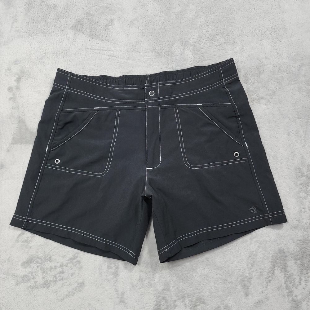 ZeroXposur Swim Shorts Womens M Black Stretch Lined Pockets Quick Dry Beach
